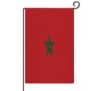 Drapeau du Maroc de jardin tactique nation patriotique drapeaux de cour verticaux double face en toile de jute saisonnière vacances extérieures décoration extérieure pays patriotique vanité cadeau