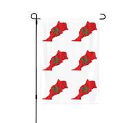 Drapeau du Maroc - Drapeaux décoratifs pour l'extérieur, décoration de jardin double face pour toutes les saisons