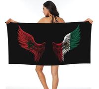 Drapeau du Maroc Et du Mexique Serviette De Plage, Légère Serviettes De Bain Portable Couverture De Plage pour Camping Natation Voyages 80X130Cm