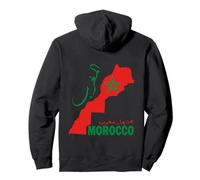 Drapeau du Maroc Fierté en Arabe Dima Maghreb, Carte du Maroc Sweat à Capuche