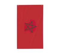 Drapeau du Maroc imprimé 1,5 x 0,9 m, drapeau décoratif unilatéral pour la journée nationale de la culture en plein air