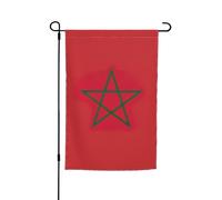 Drapeau du Maroc imprimé 30,5 x 45,7 cm pour porche toutes saisons pour extérieur, cour, patio, décoration de cour