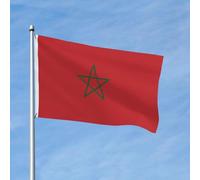 Drapeau du Maroc imprimé pour l'extérieur (91,4 x 152,4 cm) - Idéal pour jardin, cour et décorations de vacances