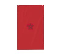 Drapeau du Maroc imprimé pour l'extérieur - Pour toutes les saisons - Motif simple face - Pour cour, porche, terrasse