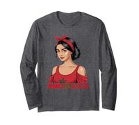 Drapeau du Maroc Messy Bun Girl Racines marocaines Manche Longue