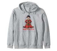 Drapeau du Maroc Messy Bun Girl Racines marocaines Sweat à Capuche