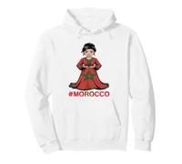 Drapeau du Maroc Messy Bun Girl Racines marocaines Sweat à Capuche