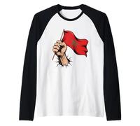 Drapeau du Maroc Motif Main de Poing Patrimoine marocain Manche Raglan