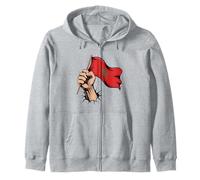 Drapeau du Maroc Motif Main de Poing Patrimoine marocain Sweat à Capuche
