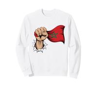Drapeau du Maroc Motif Main de Poing Patrimoine marocain Sweatshirt