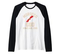 Drapeau du Maroc Patrimoine du Roi National Pride Heritage Manche Raglan