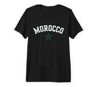 Drapeau du Maroc Patriotique Marocain Devant et Arrière T-Shirt Haut de Gamme