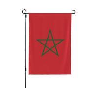 Drapeau du Maroc pour jardin - Décoration extérieure vibrante pour votre porche, cour et terrasse - Parfait pour le printemps, l'été et toute l'année 31,8 x 45,7 cm