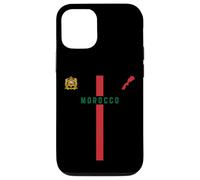 Drapeau du Maroc, Silhouette Carte du Maroc, emblème national Coque pour iPhone 12/12 Pro