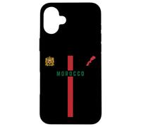 Drapeau du Maroc, Silhouette Carte du Maroc, emblème National Coque pour iPhone 16 Plus