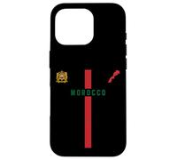 Drapeau du Maroc, Silhouette Carte du Maroc, emblème National Coque pour iPhone 16 Pro