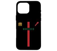 Drapeau du Maroc, Silhouette Carte du Maroc, emblème National Coque pour iPhone 16 Pro Max