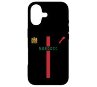 Drapeau du Maroc, Silhouette Carte du Maroc, emblème National Coque pour iPhone 17