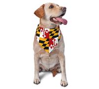 Drapeau du Maryland Écharpe Triangulaire Unique Style Triangle pour Chiens Lavable Chiens Bandana Foulards Petite, Moyenne Et Grande Taille