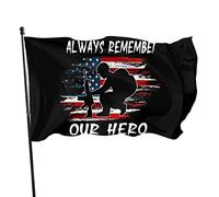 Drapeau du Memorial Day 3x5 pieds Bannière Affiche Toile de fond décorative Décoration murale Polyester S'applique au jardin Cour Maison Dindoor Extérieur