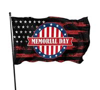 Drapeau du Memorial Day 3x5 pieds Bannière Affiche Toile de fond décorative Décoration murale Polyester S'applique au jardin Cour Maison Dindoor Extérieur