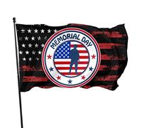 Drapeau du Memorial Day 3x5 pieds Bannière Affiche Toile de fond décorative Décoration murale Polyester S'applique au jardin Cour Maison Dindoor Extérieur
