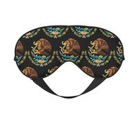 Drapeau du Mexique 14 Drapeau du Mexique Masques de sommeil Sangle réglable Masque pour les yeux doux pour femmes Hommes Voyage Travail Maison