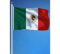 Drapeau du Mexique 90x150 cm - Polyester Résistant avec Œillets - Couleurs Vives - Drapeau Mexicain Intérieur/Extérieur - Idéal pour Fête, Supporters, Décoration, Manifestation