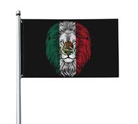 Drapeau du Mexique Drapeau Lion 3x5 Ft Bannière Affiche Toile de Fond Décorative Décoration Murale Polyester S'applique au Jardin Cour Maison Dindoor Extérieur