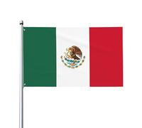Drapeau du Mexique imprimé 1,5 x 0,9 m, drapeau décoratif unilatéral pour la journée nationale de la culture en plein air