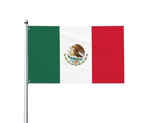 Drapeau du Mexique imprimé 1,5 x 0,9 m, drapeau décoratif unilatéral pour la journée nationale de la culture en plein air