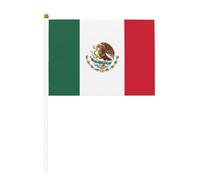 Drapeau du Mexique imprimé à main, drapeau double face léger pour une installation instantanée et un impact élevé