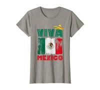 Drapeau du Mexique Jour de l'Indépendance Mexicaine Mexicano Mexicana Pride T-Shirt, Femme, Ardoise, 3XL