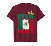 Drapeau du Mexique Jour de l'Indépendance Mexicaine Mexicano Mexicana Pride T-Shirt, Homme, Marron, XXL