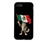 Drapeau du Mexique Loup Gris Fierté Mexicaine Cinco De Mayo Coque pour iPhone SE (2020) / 7/8