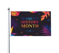 Drapeau du Mois de l'histoire des femmes, drapeau extérieur double face, bannière, drapeau de jardin, décoration de cour avec œillets en laiton, 90 x 150 cm