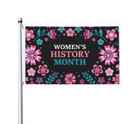 Drapeau du Mois de l'histoire des femmes, drapeau extérieur double face, bannière, drapeau de jardin, décoration de cour avec œillets en laiton, 90 x 150 cm
