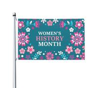 Drapeau du Mois de l'histoire des femmes, drapeau extérieur double face, bannière, drapeau de jardin, décoration de cour avec œillets en laiton, 90 x 150 cm