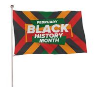Drapeau du Mois de l'histoire des Noirs 2023, bannière extérieure, décoration de fête, tapisserie murale 35 x 59 po