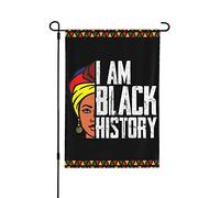 Drapeau du Mois de l'histoire des Noirs Drapeau de l'histoire des Noirs 12 x 18 Décoration de cour double face pour la décoration