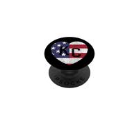 Drapeau du Monde des États-Unis KC Cœur Kansas City Love Letters US PopSockets PopGrip Adhésif