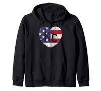Drapeau du Monde des États-Unis KC Cœur Kansas City Love Letters US Sweat à Capuche