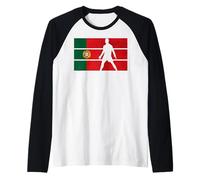 Drapeau du Monde USA 26 Champion du Portugal Champion Fun Flag Winner Manche Raglan