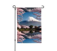 Drapeau du Mont Fuji au début du printemps. Convient pour l'intérieur et l'extérieur, parfait pour la maison, le jardin, les événements et les expositions patriotiques.