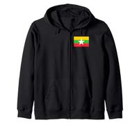Drapeau du Myanmar (Birmanie) Sweat à Capuche