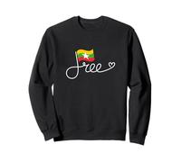 Drapeau du Myanmar Gratuit - Word Art de la liberté birmane Sweatshirt