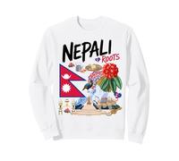 Drapeau du Népal Idée pour Femme Patrimoine népalais népalais Sweatshirt
