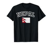 Drapeau du Népal Vintage Vieilli Motif Patrimoine rétro T-Shirt