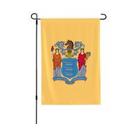 Drapeau du New Jersey décoratif double face 71 x 102 cm, bannière d'extérieur toutes saisons pour porche, terrasse, jardin