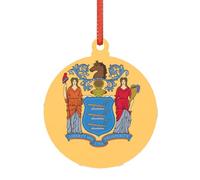 Drapeau du New Jersey Décoration de Noël Mariage Moderne Alternative aux Décorations de Noël Polyvalentes